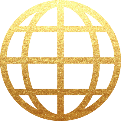 Gold Globe Icon